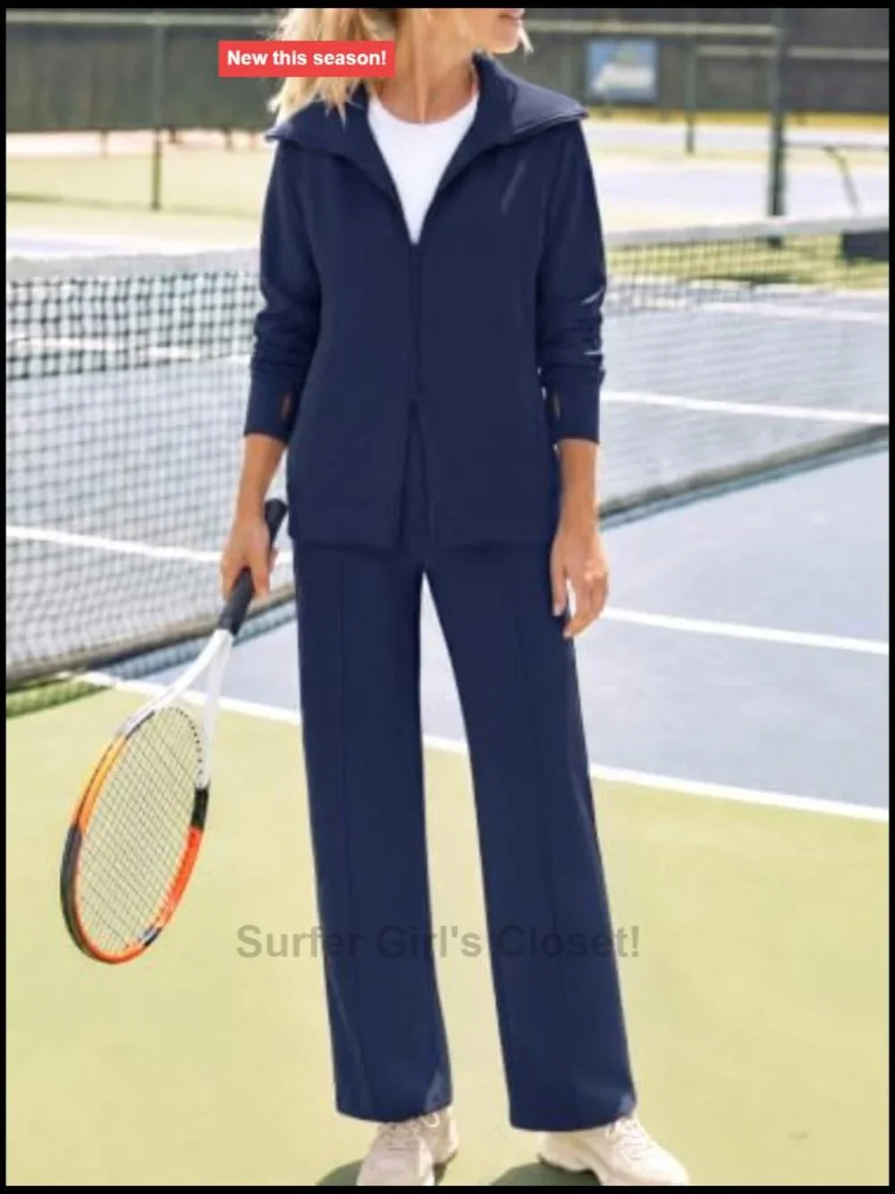 2 Piece Zip Up Tracksuit Lounge Set Sweatsuit with Wide Leg Pants